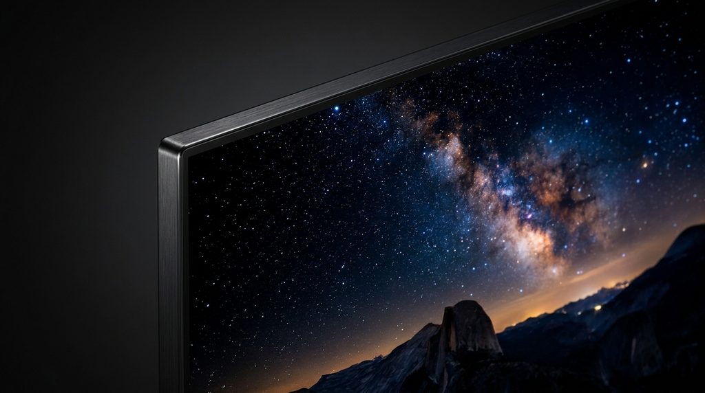 TV de 65 polegadas: cerca de 144 cm de largura de tela.