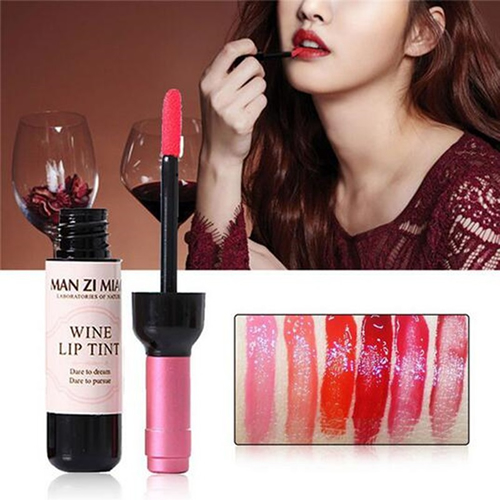 UrBeauty Lip Tint Gloss Garrafa De Vinho Tinto Forma Sexy Lábios À Prova D'água Mulheres Batom Líquido Lipgloss