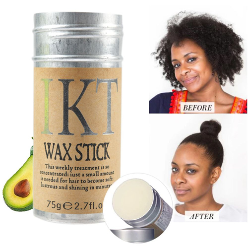 Cera para cabelo em bastão portátil Ikt wax stick marca profissional para alisar perfeitamente cabelos sem frizz 75g
