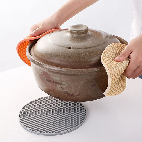 Descanso de Pratos Panela Silicone Bem Duravel 2UN