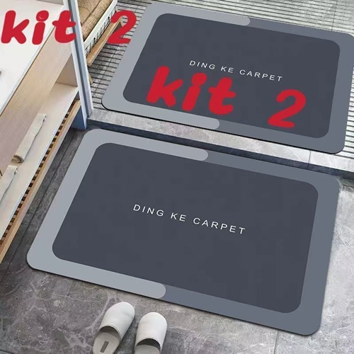 kit 2 Tapete para Banheiro de Secagem Rápida e Super Absorvente - Ideal para Chuveiro, Cozinha e Varanda Ming