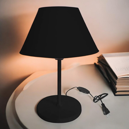 Luminária Mesa Abajur Cúpula injetada Aramado Decoração Bancada Escritório Quarto Moderno