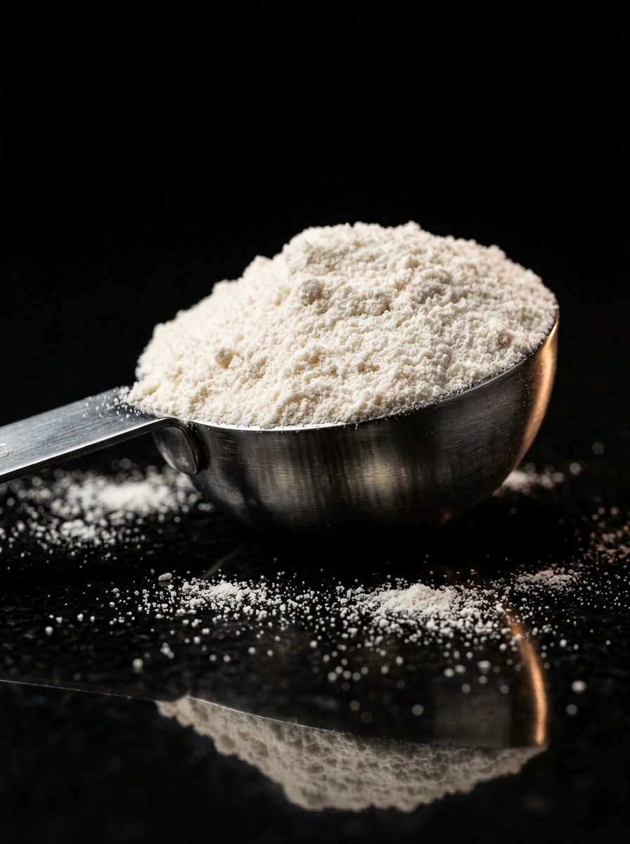 Colágeno hidrolisado em pó dissolvido em água