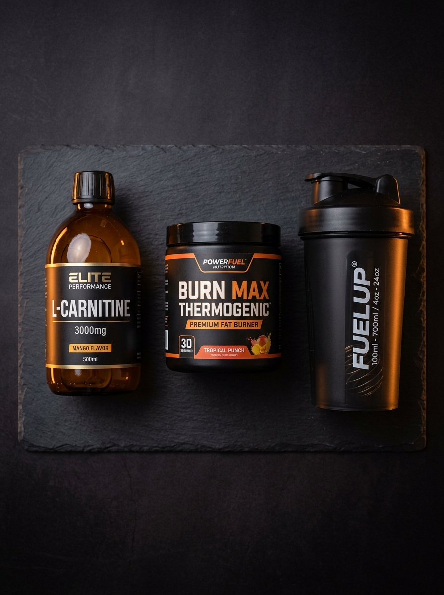 L-carnitina e whey isolado sobre a bancada