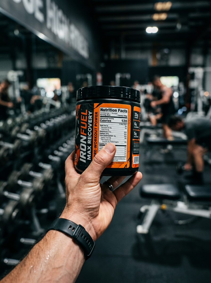 Leitura do rótulo de multivitamínico esportivo