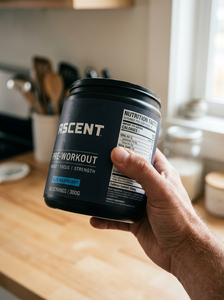 Leitura do rótulo de multivitamínico masculino