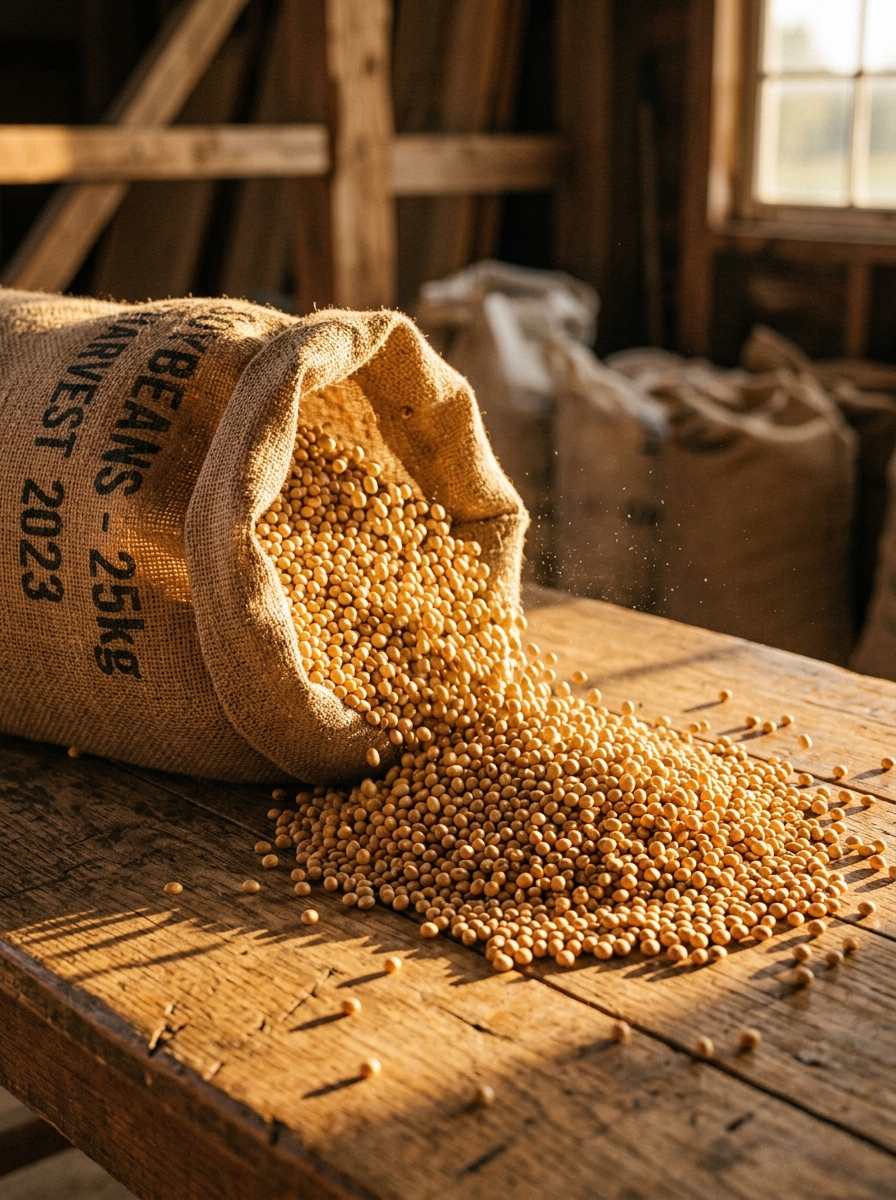 Grãos de soja, fonte de proteína vegetal completa