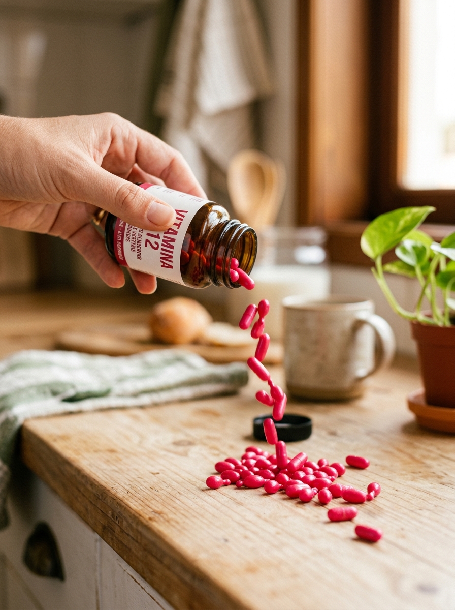 Leitura do rótulo de vitamina B12