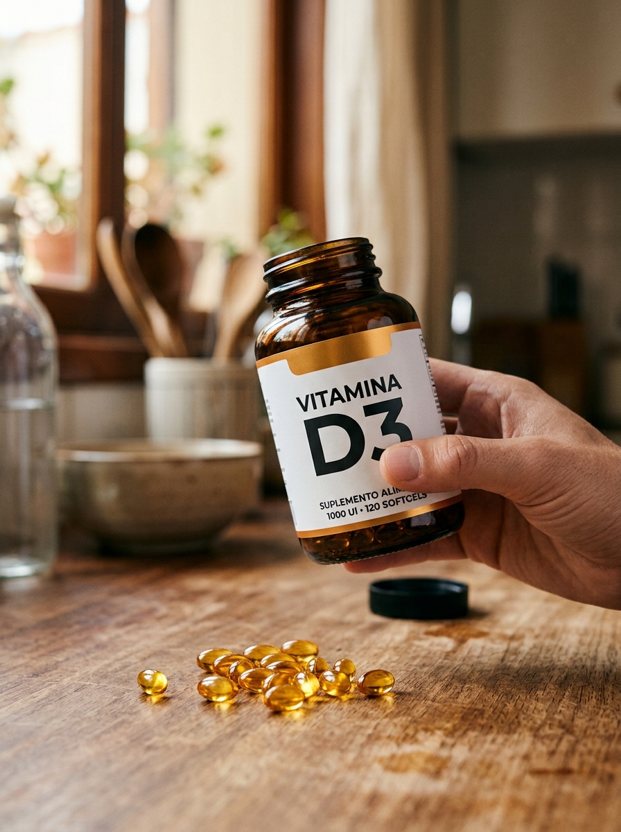 Leitura do rótulo de vitamina D3