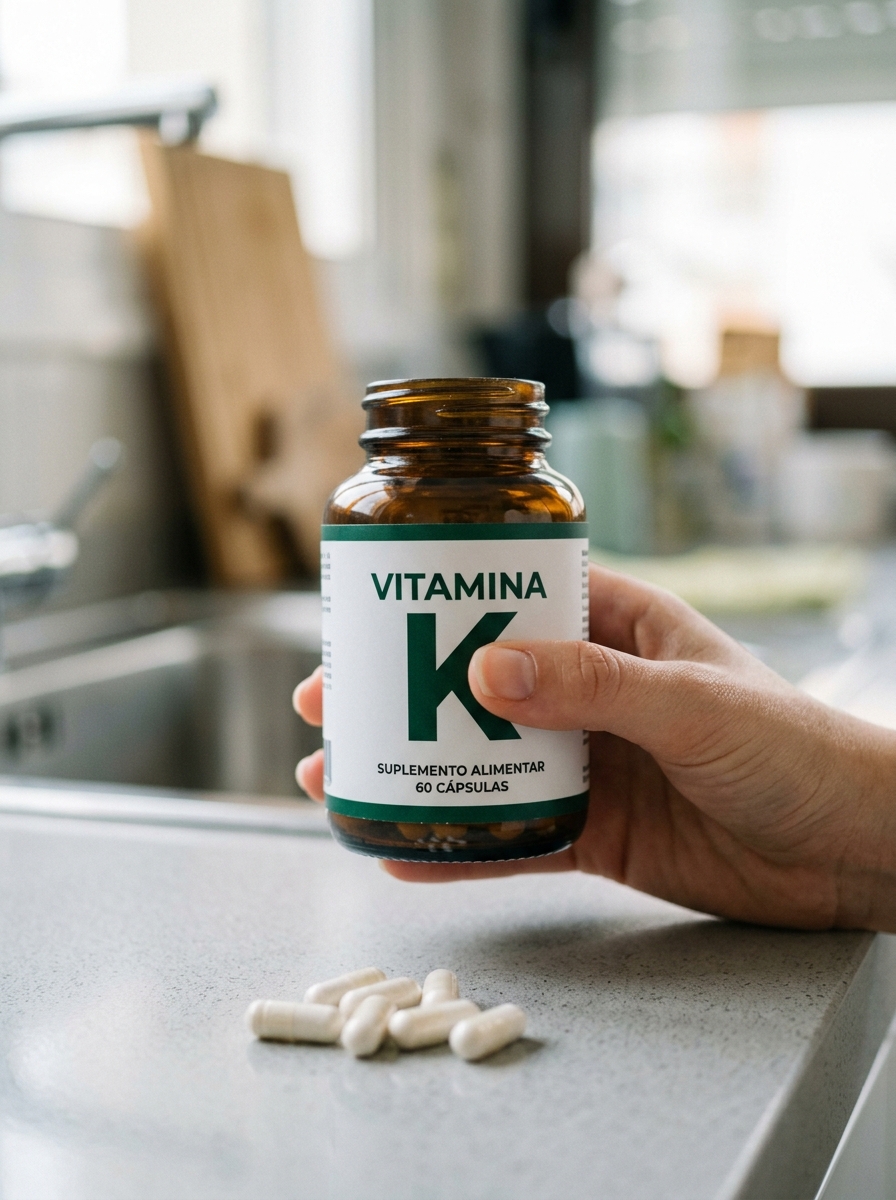 Leitura do rótulo de vitamina K