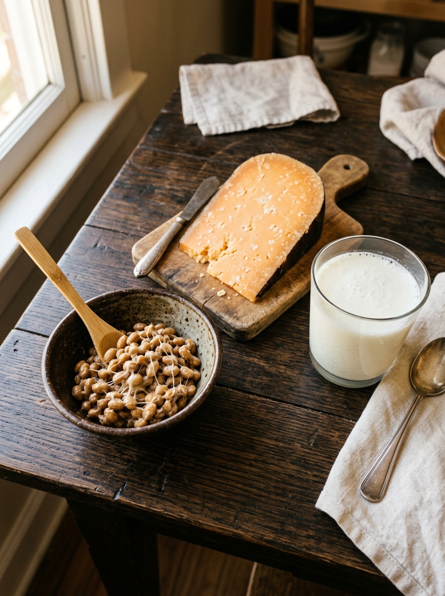 Alimentos fermentados fontes de vitamina K2