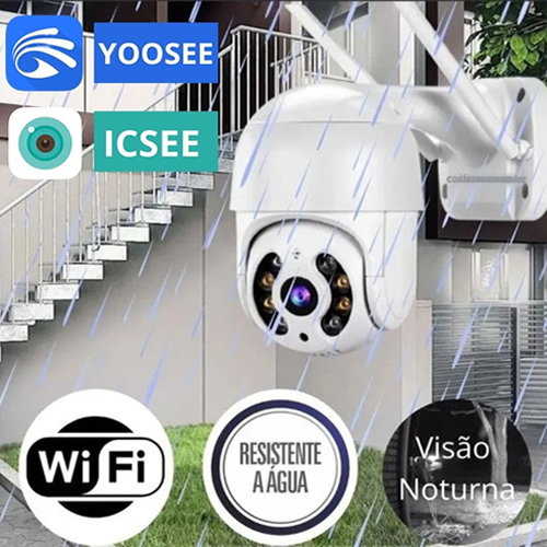 Câmera A8 Externa Ip A Prova D'água com Infravermelho Alarme Wifi Hd Sensor De Movimento Bivolt app yoosee ou icsee