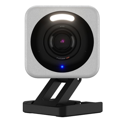 WYZE Cam v4, câmera de segurança doméstica inteligente WiFi HD de 2,5 K, interna/externa, monitor de animais de estimação/bebê, holofote ativado por movimento/sirene, visão noturna colorida, áudio