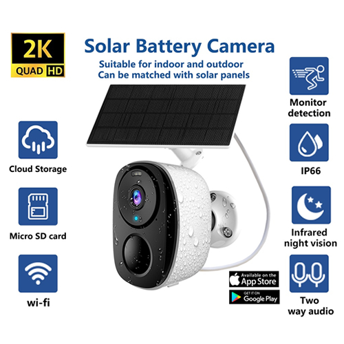 Câmera solar Recarregável cctv IP66 Sem Fio Com Bateria De Segurança