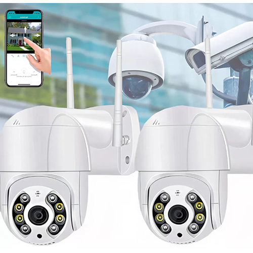 Kit 2 Câmera Segurança Wifi Auto Traking A8 App Icsee Full HD