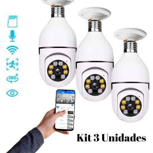 Kit Até 3 Câmera Segurança Prova D'água Infravermelho Lâmpada Sem Fio Wifi - APP---> Yoosee
