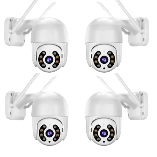 KIT Câmeras de Segurança YOOSEE Resistente a Água Full HD WiFi Sem Fio 360 Infravermelho