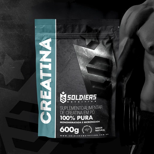Creatina Monohidratada 600g - 100% Pura Importada - Soldiers Nutrition