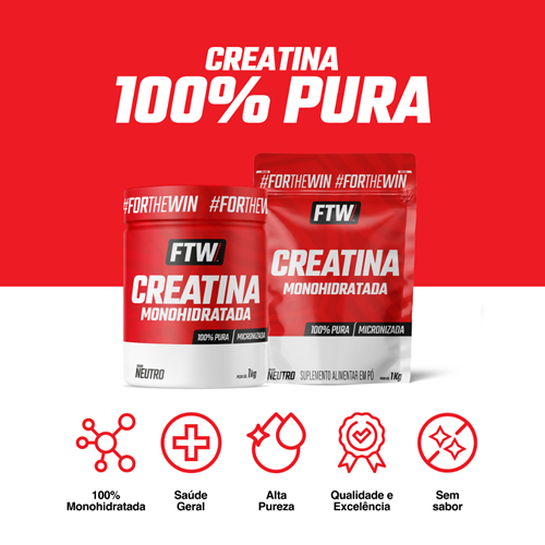 Creatina Pura Monohidratada 300g - FTW