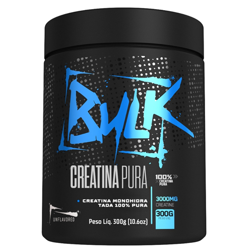 Creatina Monohidratada 100% Pura Importada 300g - Bulk Suplementos
