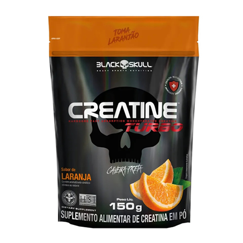 Creatine Turbo Creatina Caveira Preta 150g Refil - Black Skull