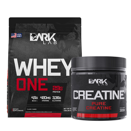 Kit Whey Protein One Refil 900g + Creatina Monohidratada Pura 300g - Dark Lab